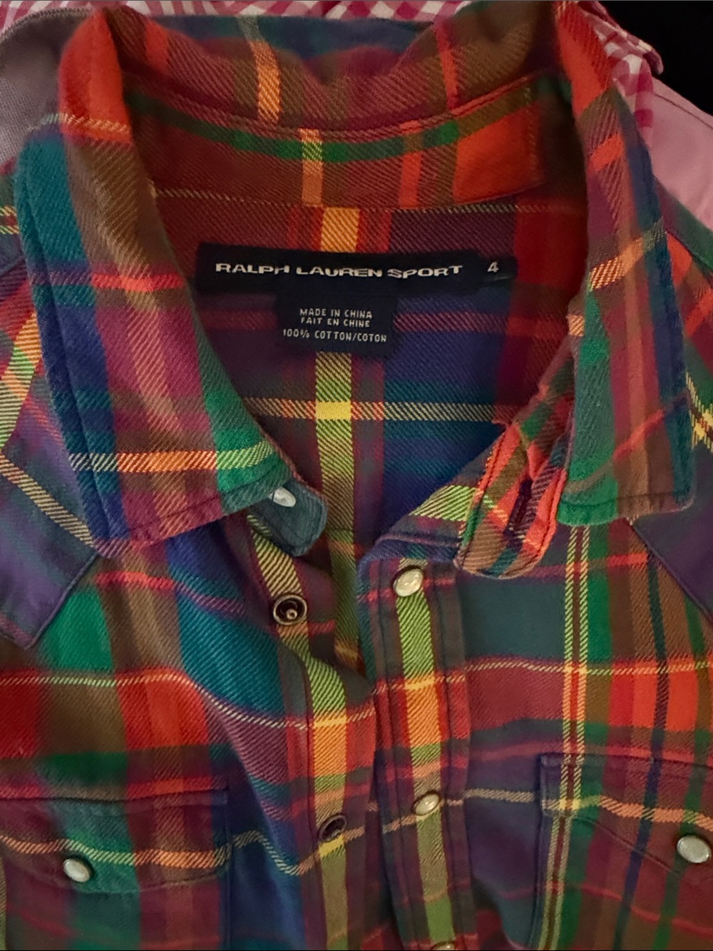 Ralph Lauren WoMen's Multicolor Plaid Cotton Shirt